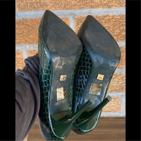 V 1969 green snake heels size 8.5 - Picture 9 of 10